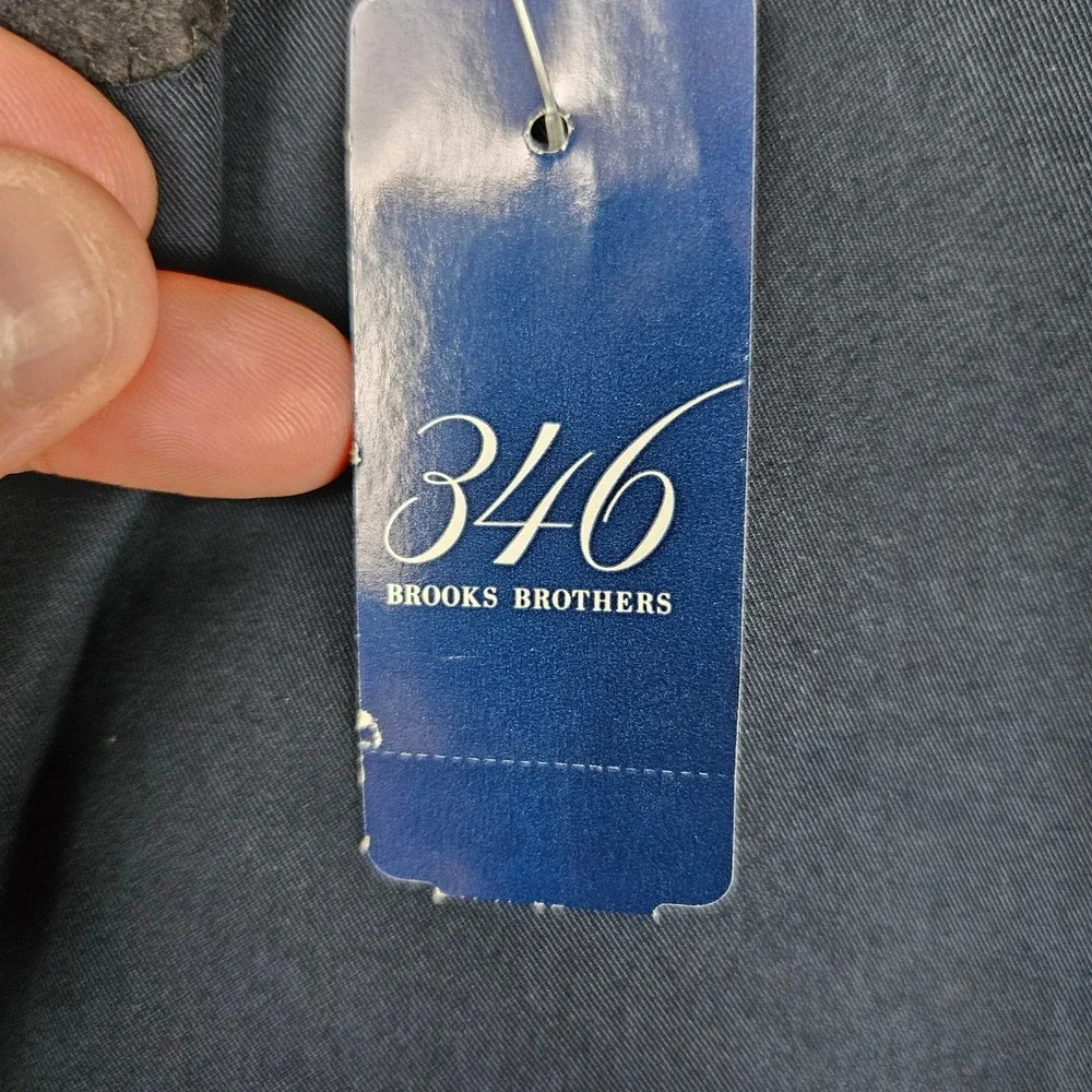 Brooks Brothers 346 Mens Navy Blue Cotton Sport Coat Blazer 46 Reg